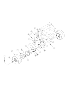 Brake Assembly Standard Track Diagram and Parts List for G1548 55AE232S150-WAM Cub Cadet Lawn Mower